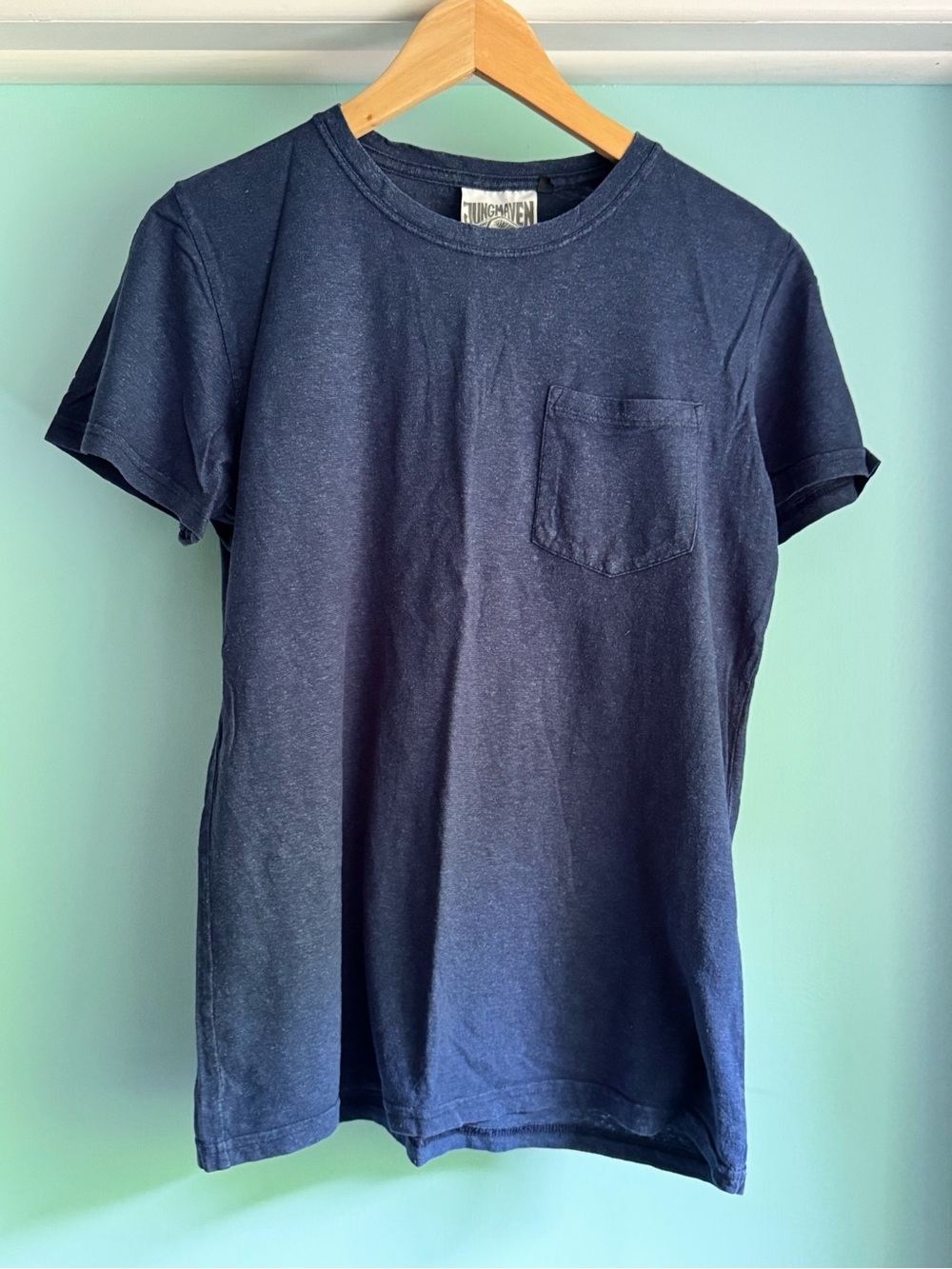 Jungmaven Men's Navy Pocket T-Shirt